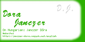 dora janczer business card
