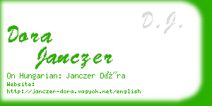 dora janczer business card